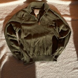 St. John's Bay Men's Zip Up Sweater - Forest Green